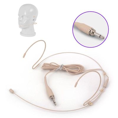 3.5mm Screw Thread Plug Earhook Headworn Headset Microphone Headband Mic For FM Karaoke Wireless Bodypack Transmitter