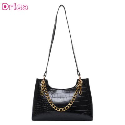 Driga 2020 Crocodile Pattern Handbags Female Hand Bag Candy Color Chain Design Small PU Leather Shoulder Bags For Women Sling Bag