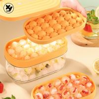 Ice Cube Mold Maker Silicone Tray Set Cream Ball Round With Storage Box Making For Household Bar Party Kitchen Accessories Tool Ice Maker Ice Cream Mo