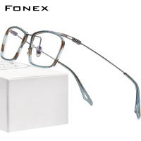 FONEX Acetate Titanium กรอบแว่นตาผู้ชาย2022 Vintage Oversize Square แว่นตาผู้หญิงแว่นตา ACT-Two