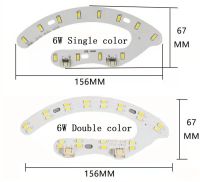 ZZOOI Fan Light LED Light Source Round Ceiling Light Horseshoe Shaped Light Board Two-color Three-segment Dimming Warm White Light