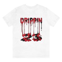 Factory Custom Logo Cotton Drippin 23 Michael Jordan White Mens Tshirts