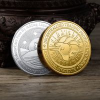 【CW】 Uniswap Coin UNI Gold Plated Metal Crypto with Plastic Commemorative Collection