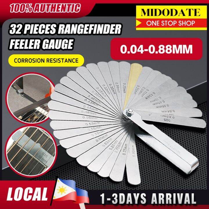 【midodate】32 Blades Metric Thickness Gauge Set Tappet Valve Feeler