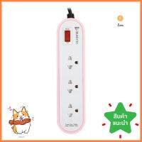 รางปลั๊กไฟ 3 ช่อง 1 สวิตช์ ELECKTA ET3146-2PK 2 เมตร สีชมพูPOWER STRIP ELECKTA ET3146-2PK 3-OUTLET 1-SWITCH 2M PINK **สอบถามเพิ่มเติมได้จ้า**