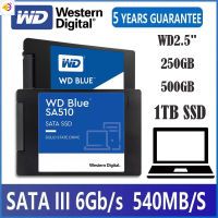 ลด 50% (พร้อมส่ง)️SSD ใหม่!!️WD SSD ความจุ250GB/500GB/1TB,2.5กิกะไบต์/วินาที3D NAND SATA3 SSD สีน้ำเงินพีซีภายใน SSD รับประกัน 3 ปี-r