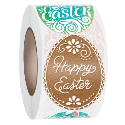 500 Pcs Happy Easter Stickers Cute Easter Rabbit Egg Self Adhesive Sticker Label For Easter Party Kids Gifts Bag Box Decor Tags