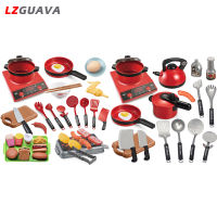 Lzguava RC Play Kitchen Accessories ของเล่นสำหรับชุดเครื่องครัวสำหรับเด็กของเล่นพร้อมเซตหม้อทำอาหารเครื่องครัวปลอมชุดของเล่นสำหรับเด็กหญิงเด็กผู้ชาย