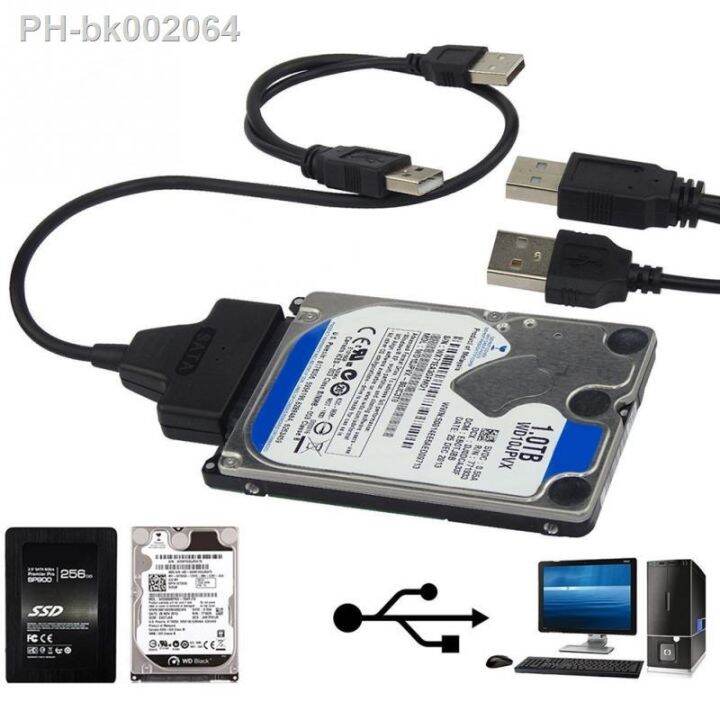 Computer Hard Driver Connection Cables 2.5 22P 2.0 USB to SATA Cable Serial ATA Adapter For HDD