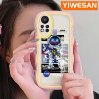 YIWESAN เคสสำหรับ Infinix Hot 11S,เคสแฟชั่นนักบินอวกาศขอบดีไซน์ใหม่กันกระแทกแบบใสนุ่มโปร่งใสลายกล้องถ่ายรูปเคสมือถือกรอบป้องกันอ่อนโยนแบบเรียบง่าย