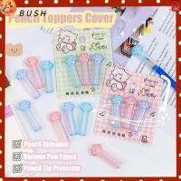 BUSH 5Pack(15Pcs) พลาสติกทำจากพลาสติก ฝาปิดดินสอ กรงเล็บแมวแมว สากลสากลสากล ที่ปิดดินสอ น่ารักน่ารักๆ เครื่องเขียนสำหรับนักเรียน ตัวขยายดินสอ โรงเรียนในโรงเรียน