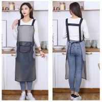 Kitchen Apron Dinner Party Cooking Apron Adult Baking Accessories Waterproof Fabric Printed Cleaning Tools Aprons