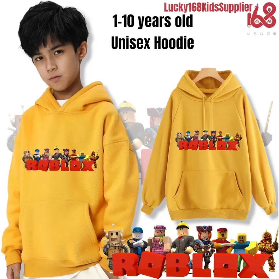 8COLOR ROBLOX GAME GAMER KIDS HOODIE JACKET 1-110 YEARS OLD SWEATER JACKET  FOR BOYS & GIRLS BABY BABIES HOOD SWEAT SHIRT SWEATSHIRT PULLOVER PULL OVER  TOP TOPS CARDIGAN RAIN COAT MALL PULL