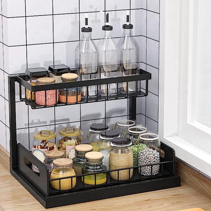 sink-organizer-pull-out-cabinet-organizer-2-tier-sliding-shelf-multi-use-for-under-kitchen-sink-organizers-and-storage