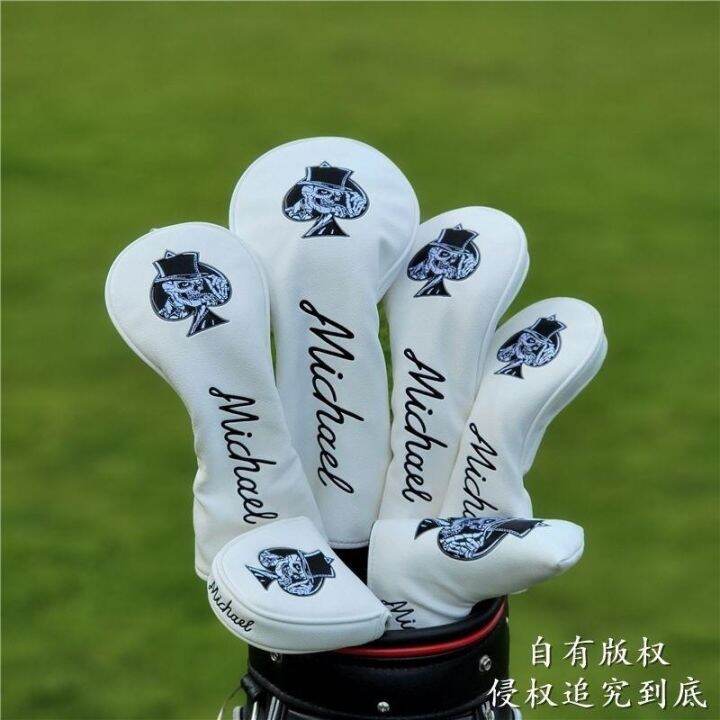 2023-michael-michael-skulls-golf-clubs-set-of-push-rod-head-wood-set-ball-head-protective-cap-set