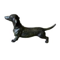 Black Dachshund Statue Garden Decor-Yard Lawn Resin Dog Sculpture Outdoor Indoor Decor Toys For Children Animal Model Figure