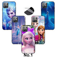 Casing หรับ iPhone 14 13 11 Pro Max 11 Mini 8+ 8 Plus G124 Frozen Elsa Pattern Phone เคสโทรศัพท์ อ่อนนุ่ม TPU Shockproof Black ปก