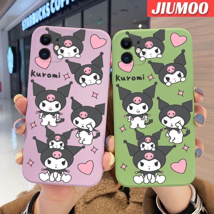 เคส-jiumoo-สำหรับ-realme-8-4g-realme-8-pro-เคสซิลิโคนนิ่มแฟชั่นขอบสี่เหลี่ยม-kuromi-น่ารักลายดีไซน์ใหม่เคสกันกระแทกคลุมทั้งหมดเคสป้องกันเลนส์กล้อง