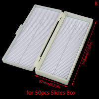 Mmlco Plastic Microscope Glass Slide Box 25/50/100pcs Biological Slices Storage Case Holder for Prepared Microscope Slides