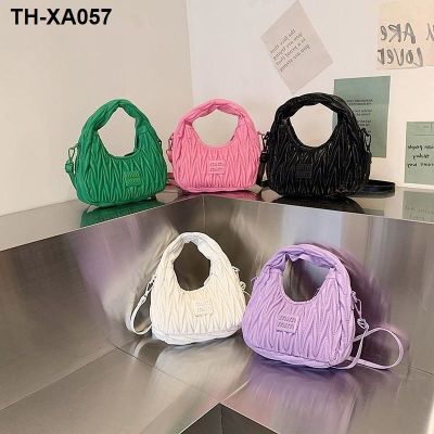 ❏ Fold female 2023 spring new han edition fashion simple single shoulder bag package