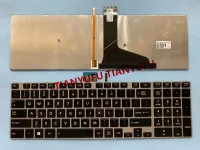 FOR Toshiba Satellite S50-A S50D-A S50t-A S55-A S55D-A NSK-TVRBC 9Z.N7UBC.R01 US Silver Frame With Backlit Laptop Keybaord