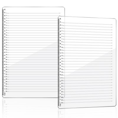2 Pcs Plastic Straight Line Stencil Template for Journaling