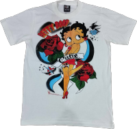 เสื้อยืดการ์ตูน เบ็ตตี้ บู๊พ (Betty Boop) สไตล์วินเทจ ผ้าฝอก (M/L/XL)