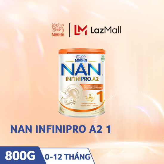 Nestlé nan infinipro a2 1 - sữa bột cho trẻ từ 0-12 tháng tuổi hộp 800g - ảnh sản phẩm 1