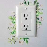 Green Leave Plant Switch Sticker Home Switch Cover Room Decor On-off Switch Wall Stickers Europe INS Style Wall Stickers Decals