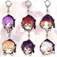 Anime Diabolik Lovers Key Chain Sakamaki Ayato Kanato Raito Shu Reiji Subaru Keychain Cartoon Acrylic Key Ring Cute Bag Pendant