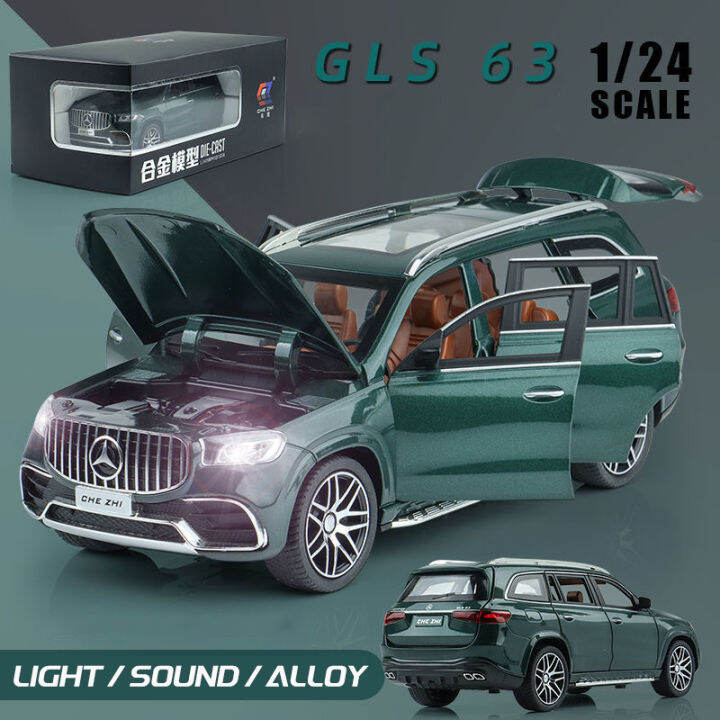 rum-1-24-scale-mercedes-benz-gls63-amg-alloy-car-model-light-sound-effect-diecast-car-toys-for-boys-baby-toys-birthday-gift-car-toys-kids-toys-car-model-car-boys-toys-model-collection-hot-wheel