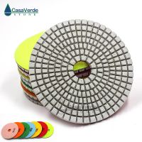 New products 7pcs/lot 4 inch 100mm with 3.0mm diamond granite wet polishing pads for wet polisher for granite and marble