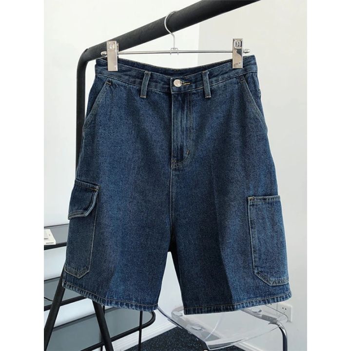 hot-denim-shorts-streetwear-waist-wide-leg-jeans-korean-all-match-straight-short-pants