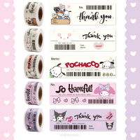 พร้อมส่ง สติ๊กเกอร์ ขอบคุณ ลายการ์ตูน Sanrio ม้วน 120 ดวง สติ๊กเกอร์ตกแต่ง สติ๊กเกอร์น่ารัก