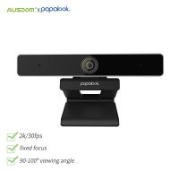 【LZ】☈  Papalook-webcamhd webcamhd 2k 30fps foco fixo com botão de zoom digital tampa da privacidade e tripé para pc