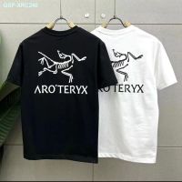 ♨☸Arcteryx เสื้อยืดผ้าฝ้าย2023นกโลโก้ยอดนิยมใหม่สำหรับฤดูร้อนเสื้อยืดขนาดใหญ่ที่มีความยาวหลวมสบายทางเว็บไซต์คนดังแขนสั้นกับผู้ชายและผู้หญิง