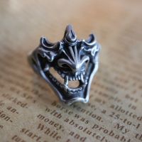 Cross border new product European and American alloy demon men 39;s ring retro geometric opening adjustable ring