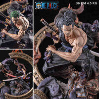 Figure ฟิกเกอร์ Zuoban Studio จากการ์ตูนเรื่อง One Piece วันพีซ เต็มพิกัดสลัดจอมลุย วันพีช Roronoa Zoro โรโรโนอา โซโร นักล่าโจรสลัด กลุ่มโจรสลัดหมวกฟาง Resin Statue สูง 36 cm หนัก 4.5 kg Ver Anime Hobby โมเดล ตุ๊กตา อนิเมะ การ์ตูน มังงะ ของขวัญ Doll