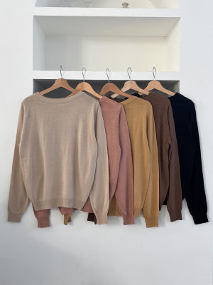 [DALKILOOK] Henne Point Round-neck Knit - &nbsp;soft and comfortable - Knit wear - FREE - 1