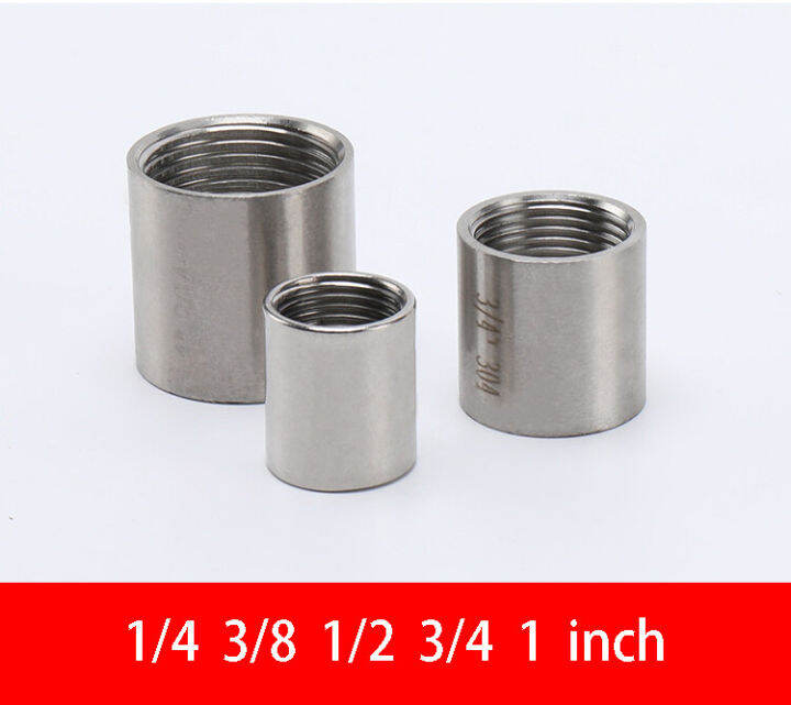 Threaded Pipe Coupling NPT1/2 3/4 1/4 3/8 1Inch 304 Stainless Steel