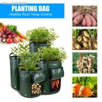 ┋✵ Potato Grow Bags PE Vegetable Planter Growing Bag DIY Fabric Grow Pot Outdoor Garden Pots Garden Tools Veget Garden 1-10 Gallons