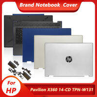 ใหม่สำหรับ HP P Avilion X360 14-CD TPN-W131จอแอลซีดีปกหลัง Palmrest กับแป้นพิมพ์กรณีด้านล่างจอแอลซีดีบานพับปกสัมผัสไม่มีสัมผัสสีฟ้า