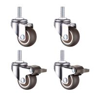 1/1.25/1.5/2 Inch 360 Degree Swivel Caster Wheels Rubber Wheels No Noise Wheels Locking Wheel For Shopping Cart Trolley caster