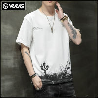 VUUG ใหม่ผ้าฝ้าย100% แขนสั้นเสื้อยืดรุ่นใหม่หลวมเสื้อยืดผ้าฝ้ายแขนสั้นผู้ชายเสื้อยืด