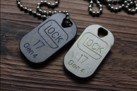 New Titanium Alloy Dog Tag Pendant Necklace Dog Identity Card Necklace Pendant