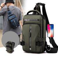 【CW】 Multifunction Men Chest 2020 New With USB Charging Pack Male Daypack Knapsack