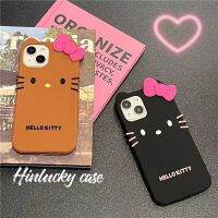 {Haojia เคสโทรศัพท์} 3D ภาพสามมิติ Sanrio Hello Kittys เคสโทรศัพท์สำหรับ Iphone 14 13 12 11 Pro Max Plus ฝาหลังซิลิโคนนิ่มป้องกันการตก