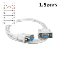 Serial Extension RS232 Null Modem Female to Female Cable 9-Pin DB9 Crossover