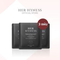 HER HYNESS INSTANT GLOW BLACK MASK เฮอ ไฮเนส แบล็คมาส์ก เพื่อผิวโกลว์ใส 3 แผ่น