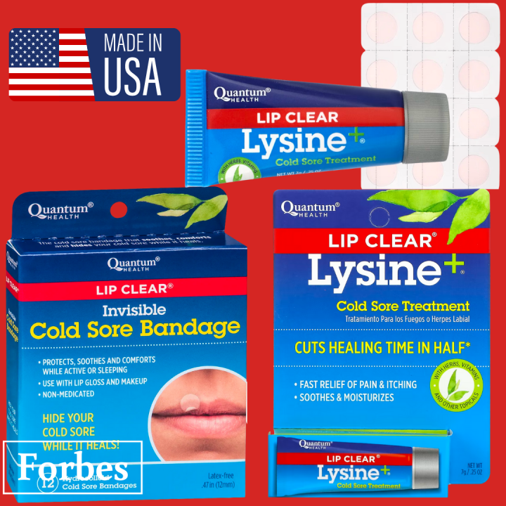 Quantum Health Lip Clear Lysine+ Cold Sore Treatment / Bandage / Cold